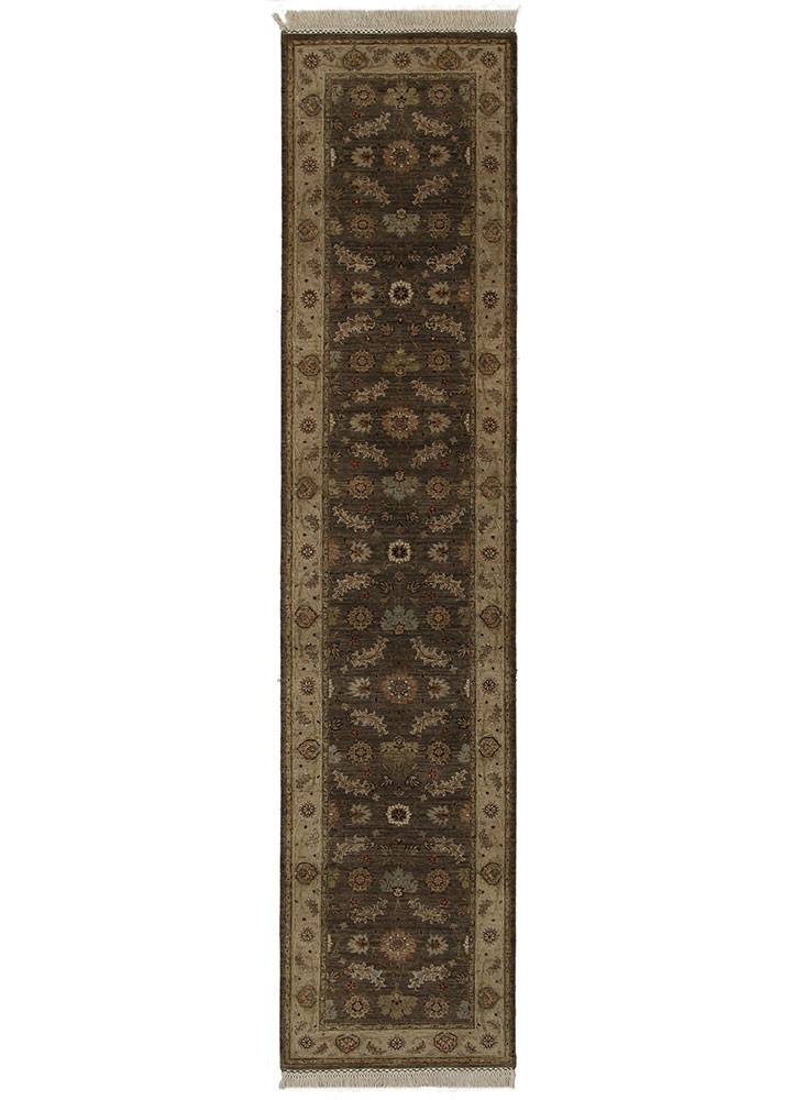 gulnar beige and brown wool hand knotted Rug - HeadShot gulnar beige and brown wool hand knotted Rug - HeadShot