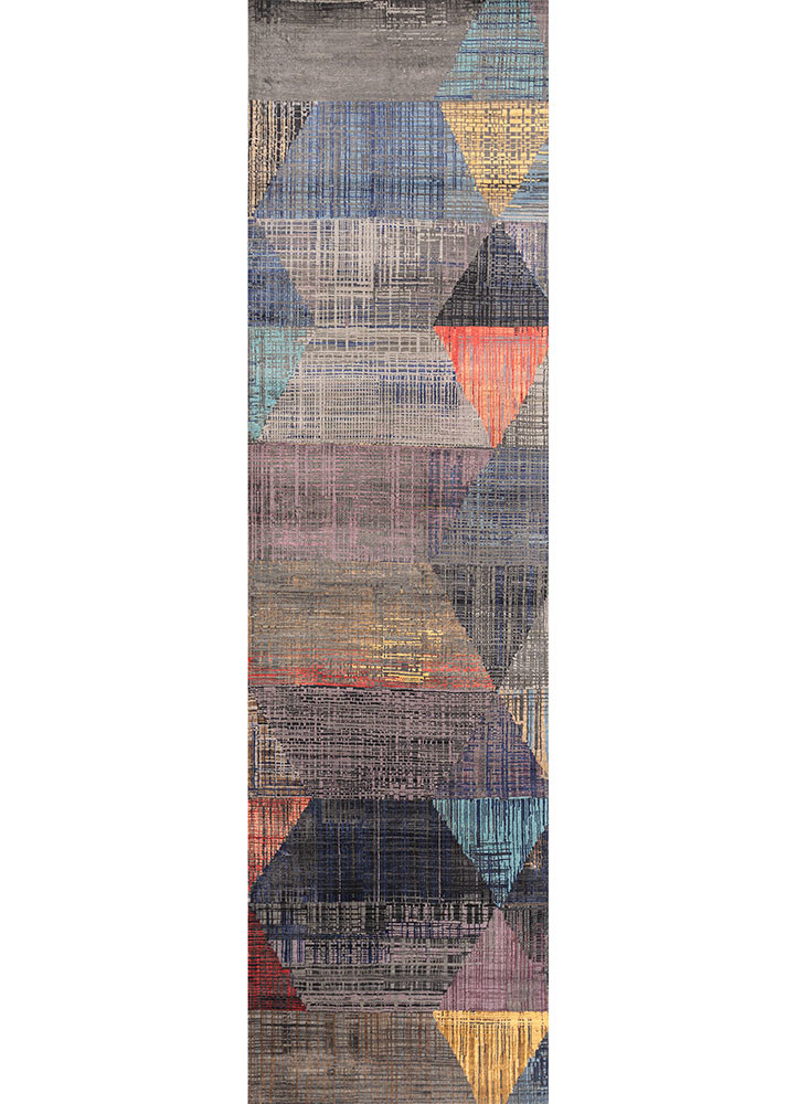 unstring by kavi multi wool and bamboo silk hand knotted Rug