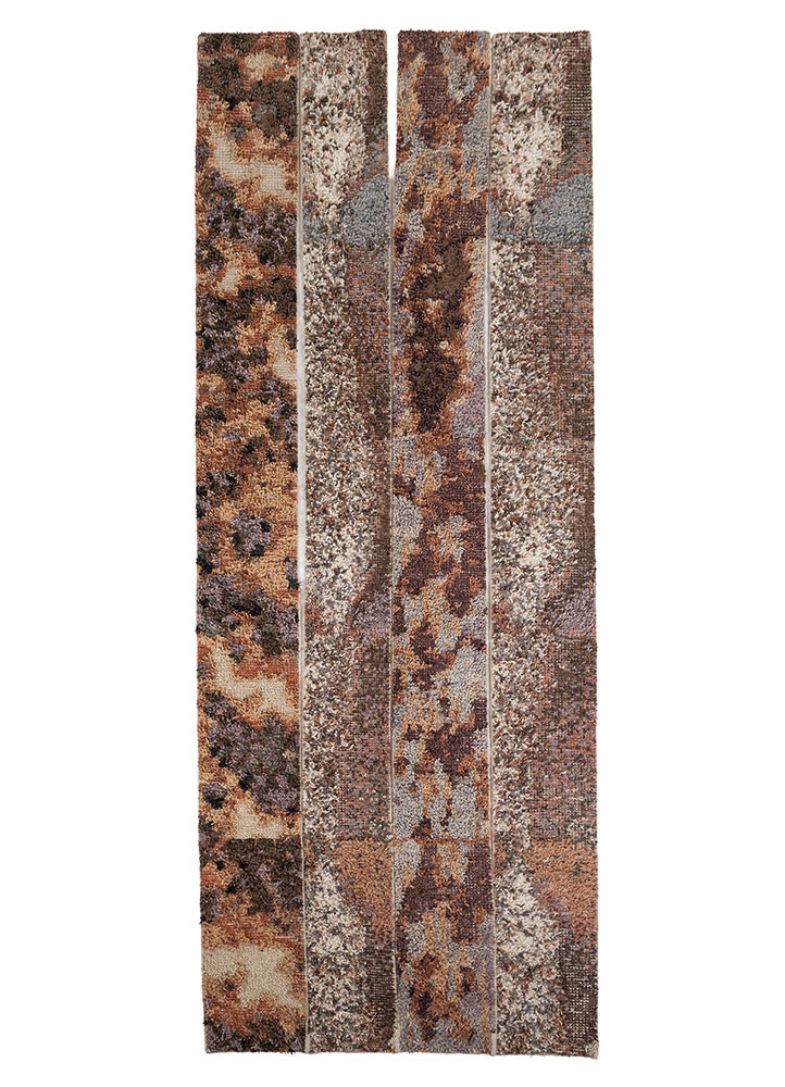 exposed spine red and orange wool and bamboo silk wall art WALL ART & TAPESTRY - HeadShot