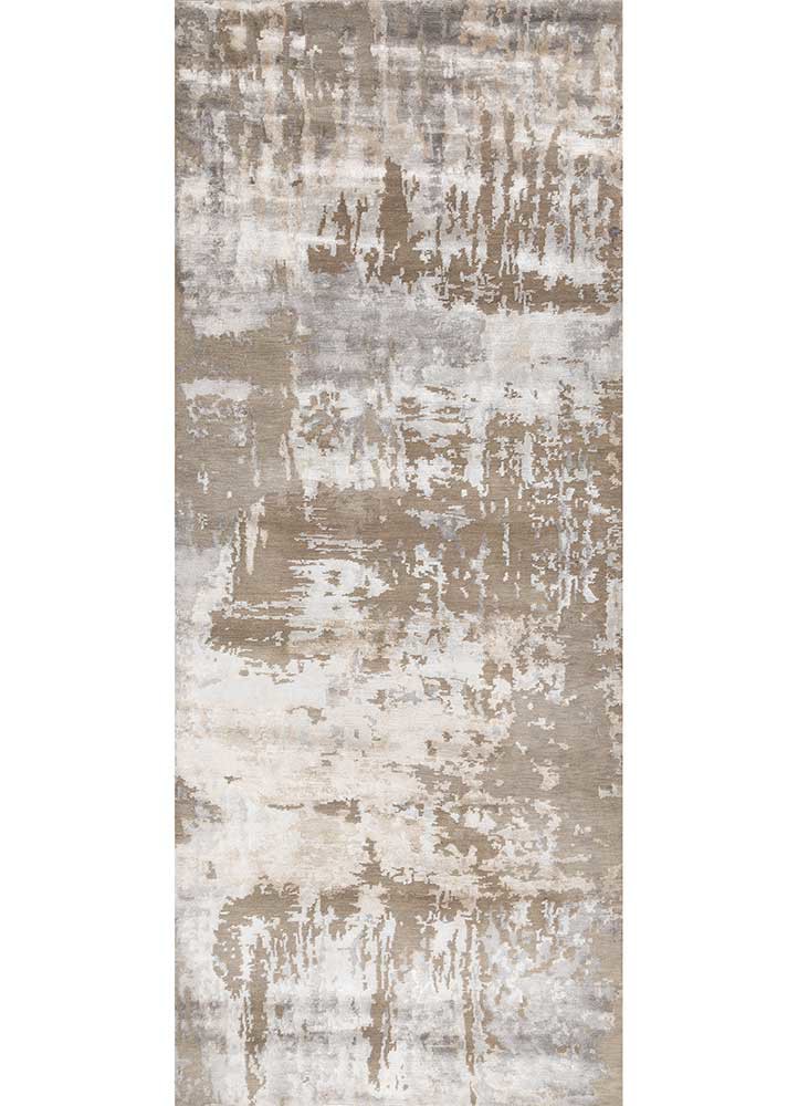 entropy grey and black wool and bamboo silk hand knotted Rug - HeadShot entropy grey and black wool and bamboo silk hand knotted Rug - HeadShot