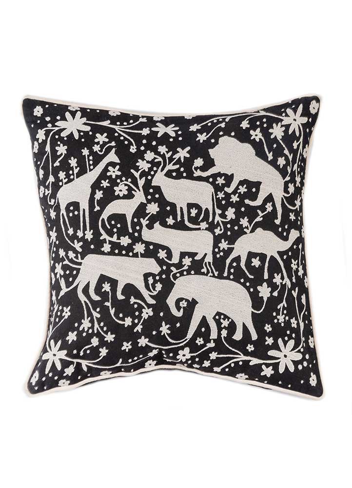  grey and black cotton cushion cover Rug