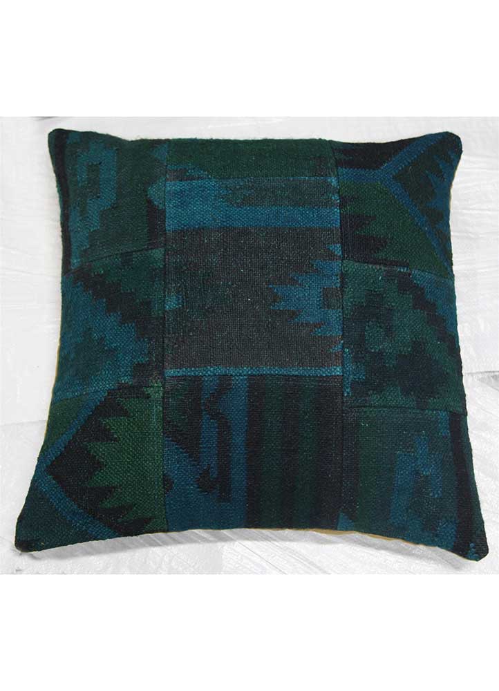 cushion blue jute and hemp cushion cover Home Textile - HeadShot