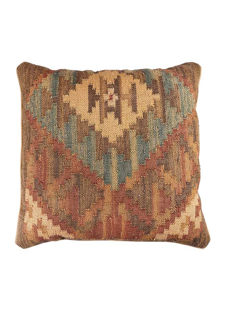 cushion beige and brown jute and hemp cushion cover Home Textile - HeadShot