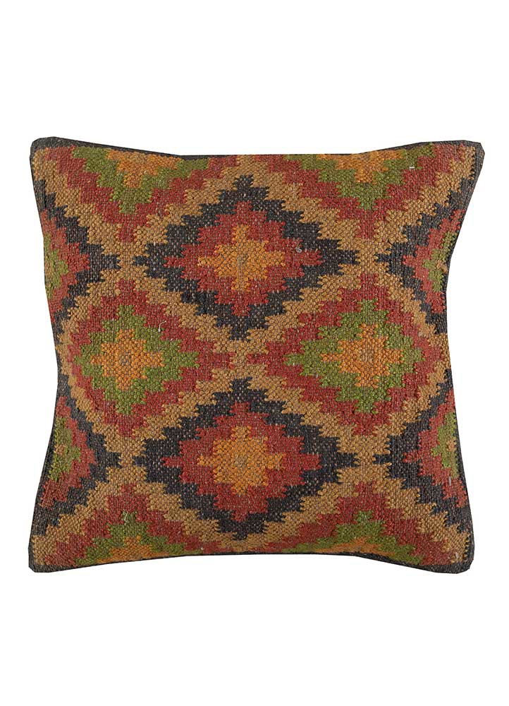 cushion grey and black jute and hemp cushion cover Home Textile - HeadShot