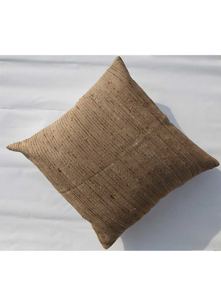 gulmarg beige and brown silk cushion cover Home Textile - HeadShot