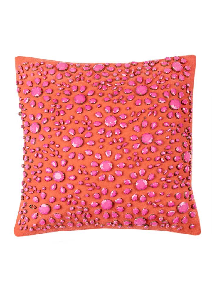 cushion red and orange wool cushion cover Home Textile - HeadShot