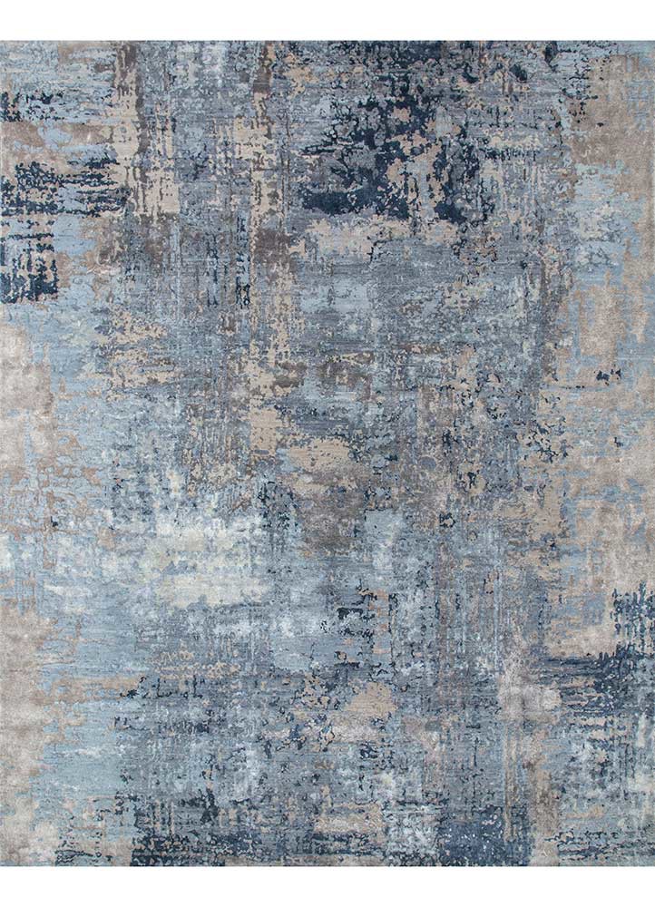 project error by kavi blue wool and bamboo silk hand knotted Rug - HeadShot project error by kavi blue wool and bamboo silk hand knotted Rug - HeadShot