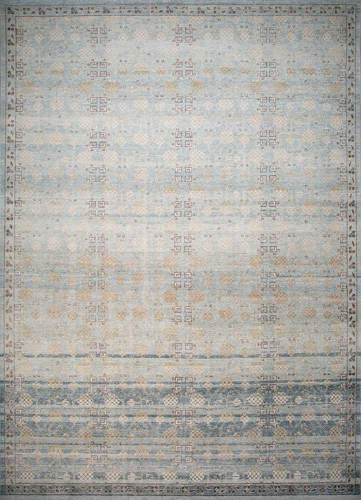 erbe blue wool hand knotted Rug - HeadShot