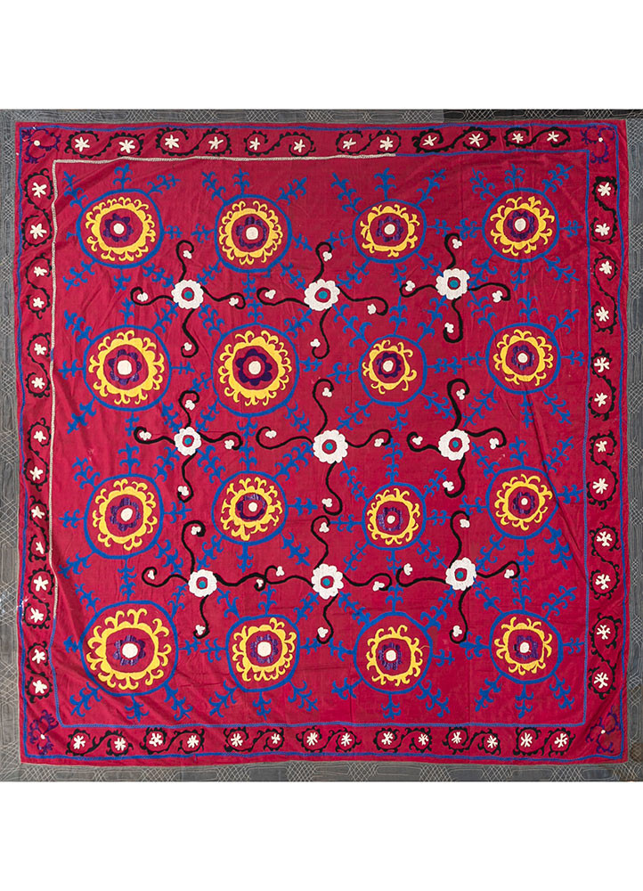 jean red and orange cotton hand loom Home Textile - HeadShot