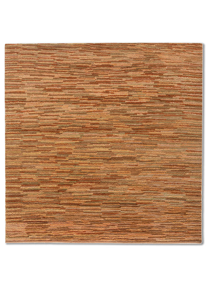 nuray gold wool hand knotted Rug - HeadShot