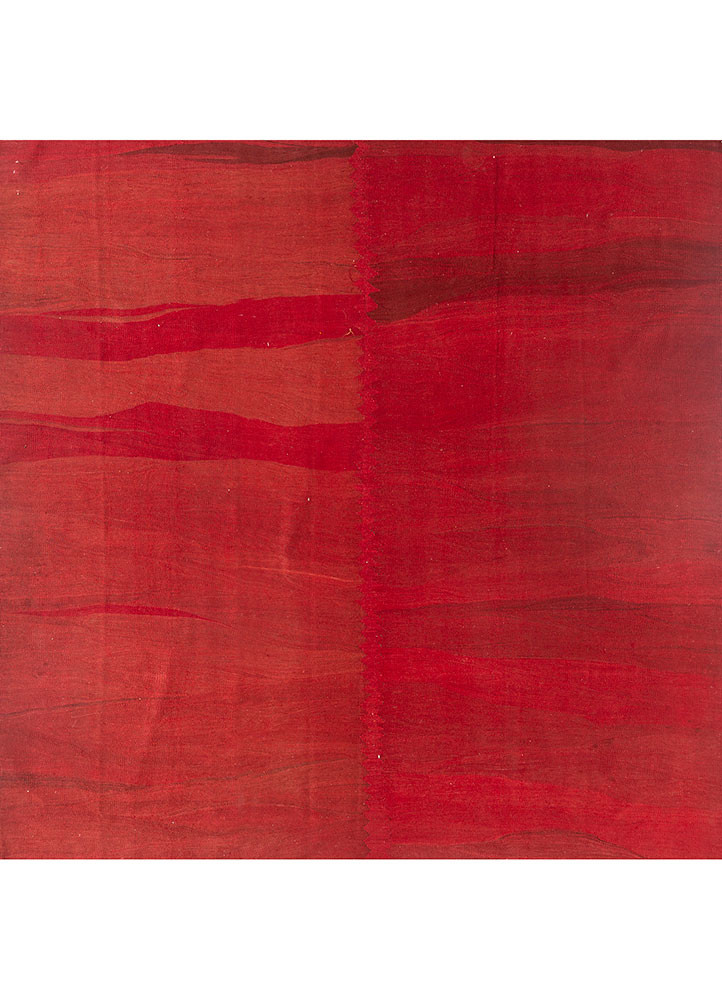 nayaab red and orange wool flat weaves Rug - HeadShot