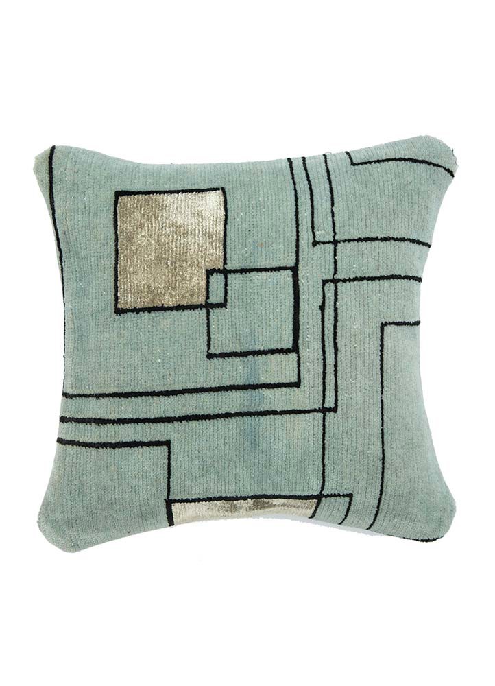 cushion blue wool and viscose cushion cover Home Textile - HeadShot