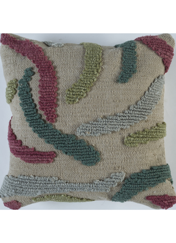 cushion beige and brown wool & viscose Home Textile - HeadShot cushion beige and brown wool & viscose Home Textile - HeadShot