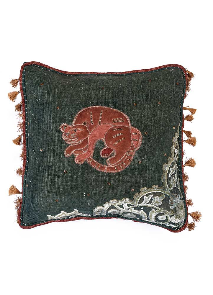 cushion blue wool and silk cushion cover Home Textile - HeadShot cushion blue wool and silk cushion cover Home Textile - HeadShot