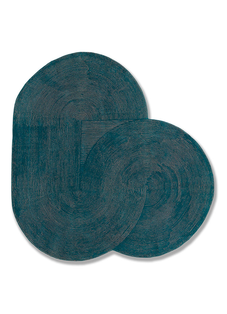 chaos theory by kavi ivory wool and viscose hand tufted Rug - HeadShot