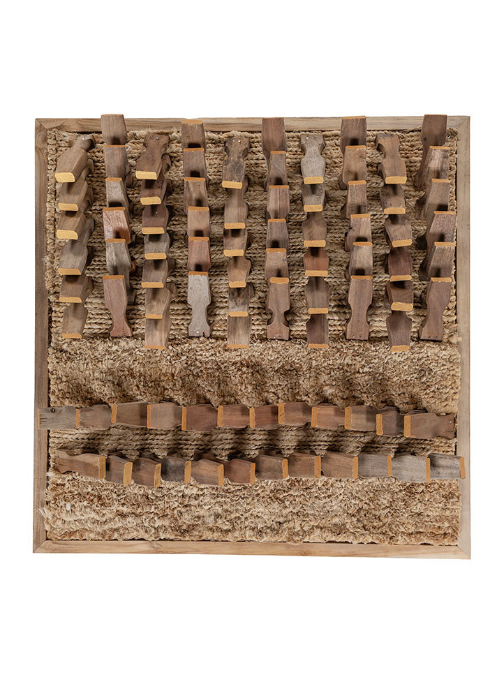 art installation gold wood wall art Rug