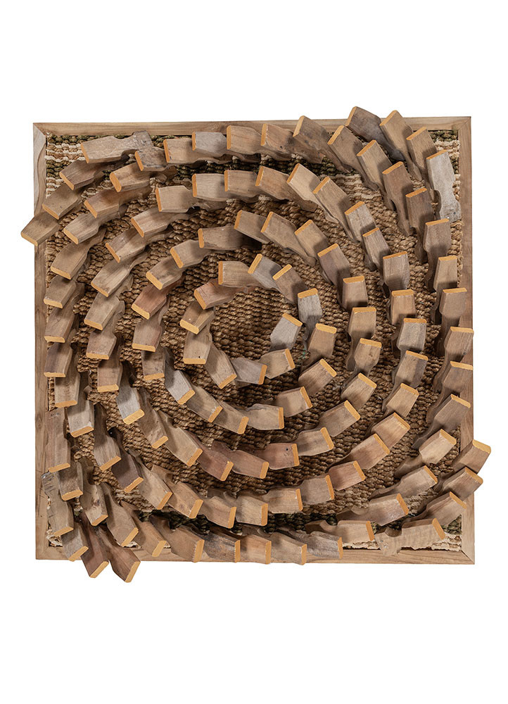 art installation gold wood wall art Rug