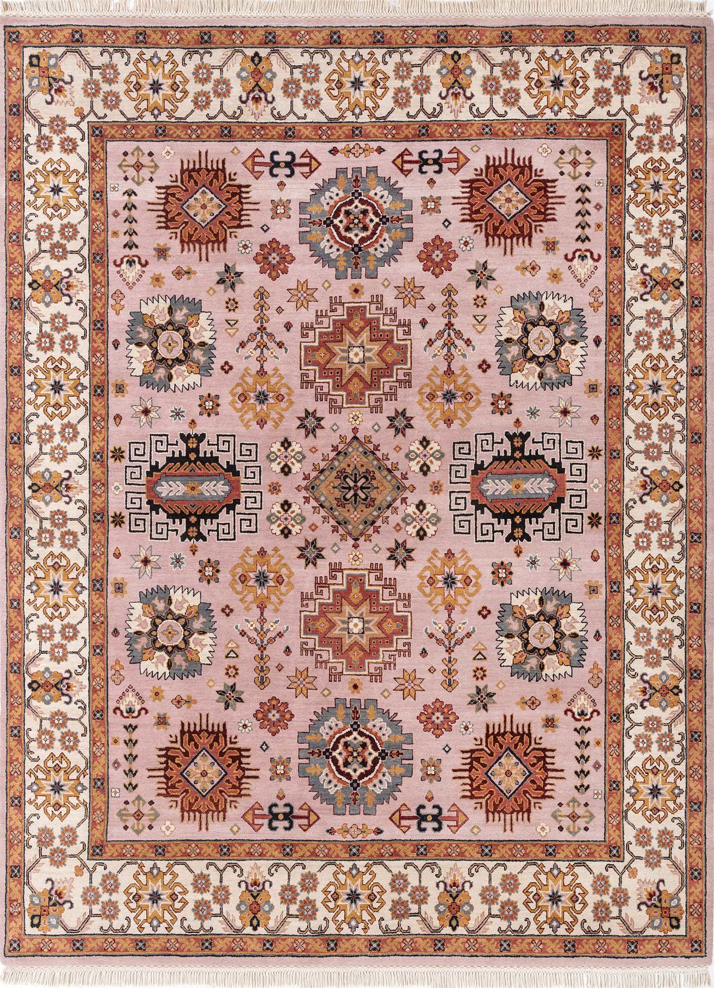 Sahvsna Rugs Savana Pink & Purple Hand Knotted Wool Rugs-Epr-1506-Jaipur Rugs AE