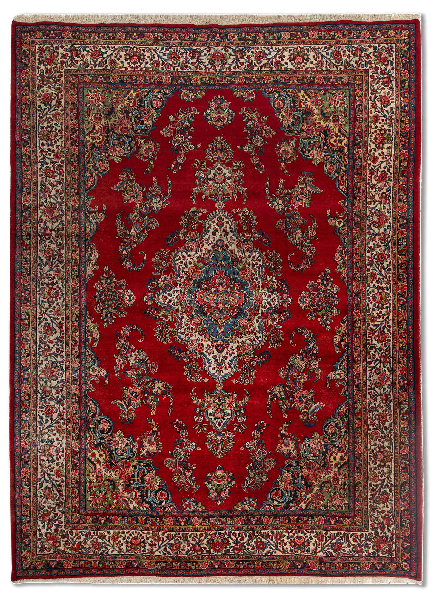 Aalam Red & Orange Hand Knotted Wool Rugs-Pae-4960-Jaipur Rugs ZA