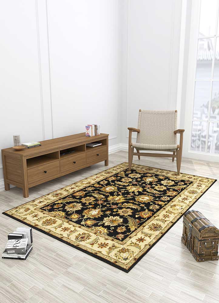 kasbah grey and black wool hand tufted Rug - Loom