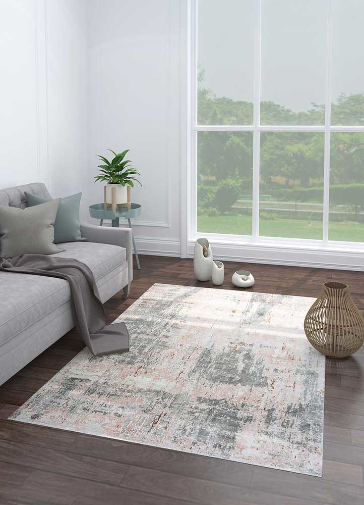 uvenuti ivory wool and bamboo silk hand knotted Rug - Loom