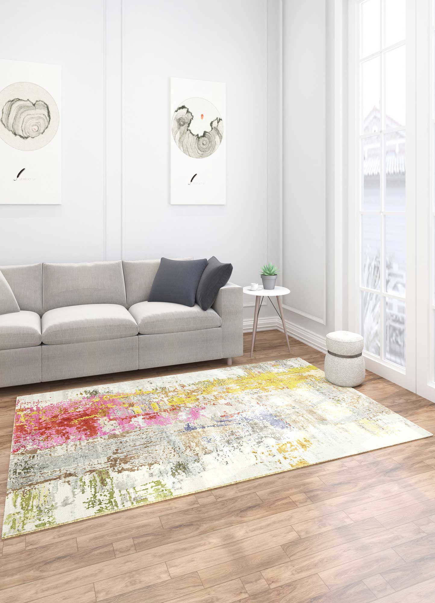 Chaos Theory By Kavi Multi Hand Knotted Wool & Bamboo Silk