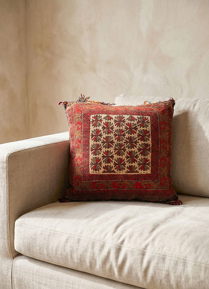 cushion red and orange wool cushion coverHome Textile - Rander