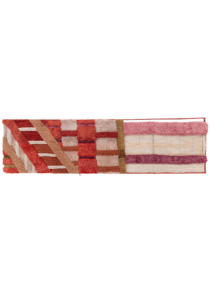 exposed spine pink and purple wool and bamboo silk hand knottedWALL ART & TAPESTRY - Rander