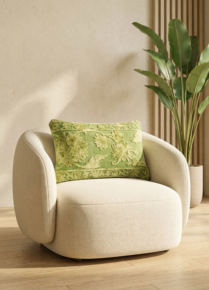 cushion green wool and silk cushion coverHome Textile - Rander