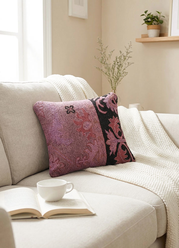 cushion pink and purple wool cushion coverHome Textile - Rander cushion pink and purple wool cushion coverHome Textile - Rander
