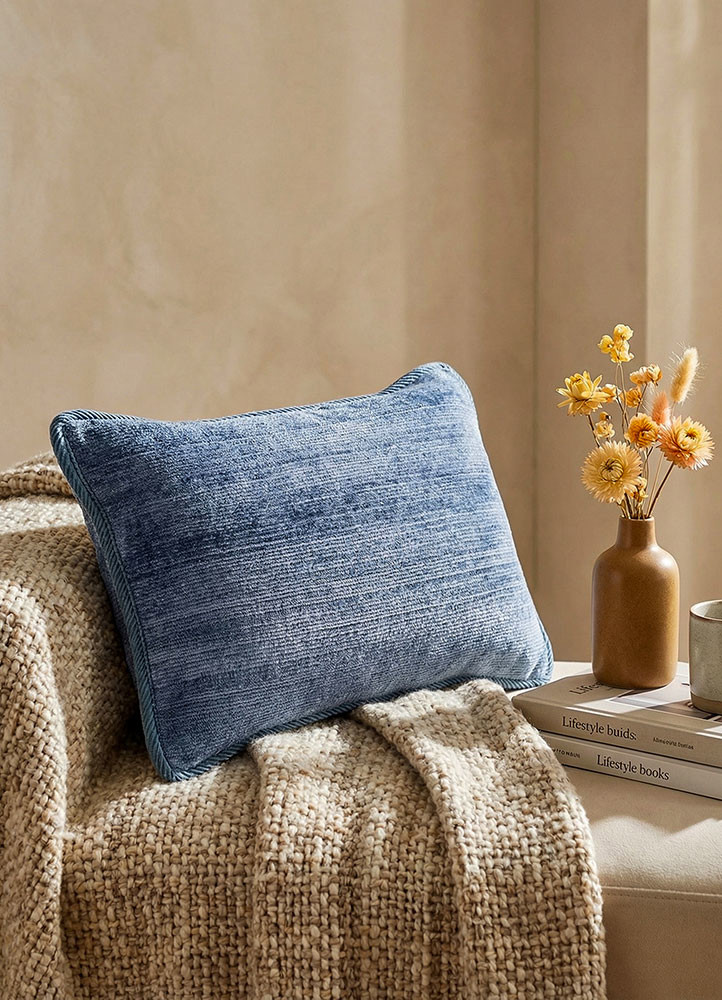 cushion blue viscose cushion coverHome Textile - Rander cushion blue viscose cushion coverHome Textile - Rander