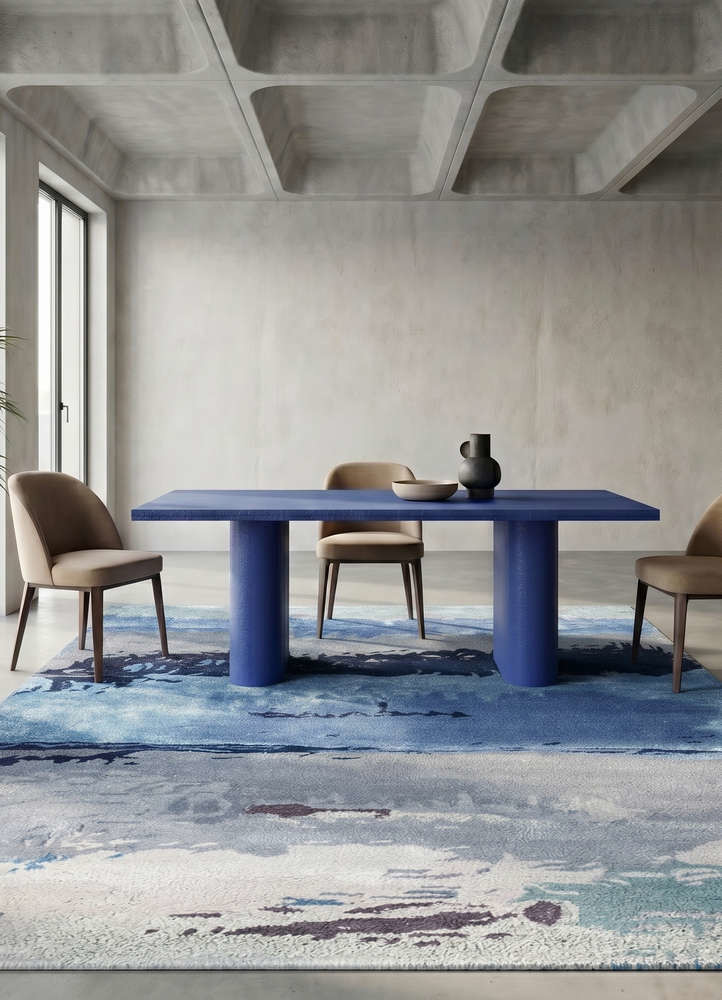 genesis blue wool and viscose hand tuftedRug - Rander genesis blue wool and viscose hand tuftedRug - Rander