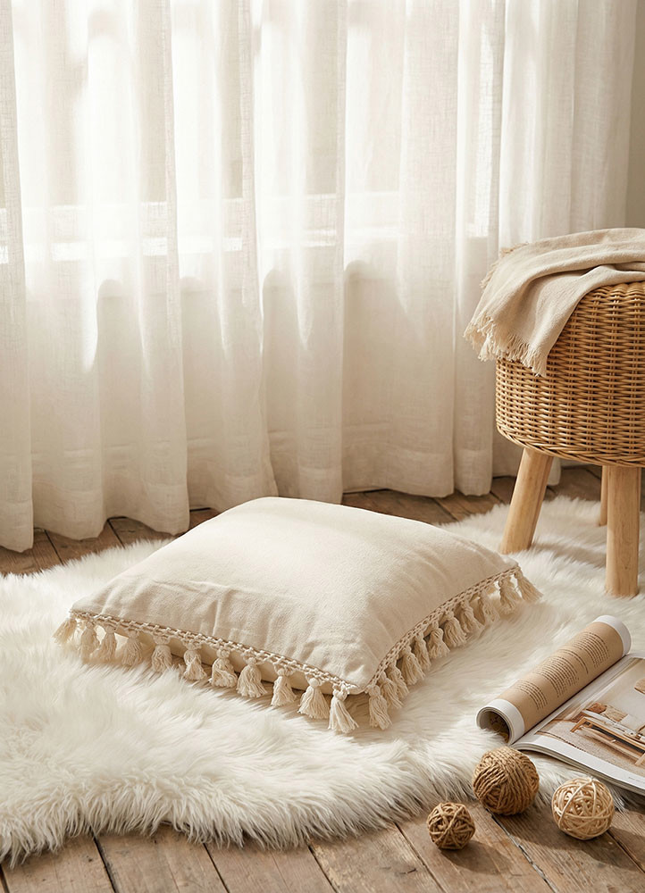 cushion ivory cotton cushion coverHome Textile - Rander