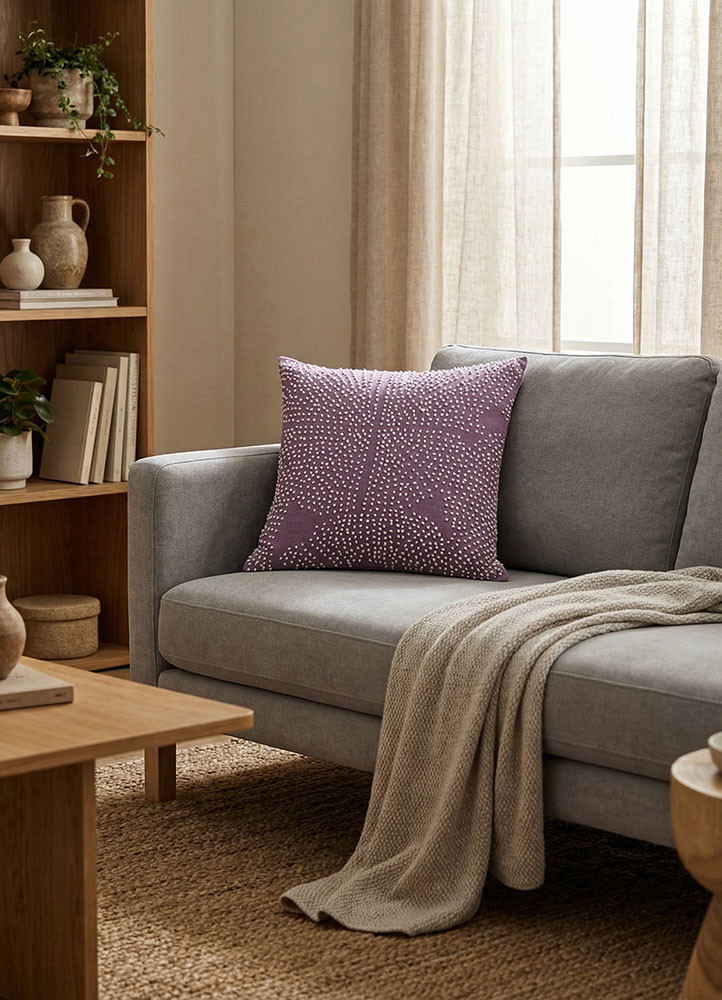 cushion pink and purple cotton cushion coverHome Textile - Rander