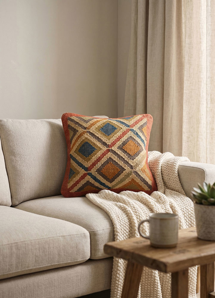 cushion gold jute and hemp cushion coverHome Textile - Rander cushion gold jute and hemp cushion coverHome Textile - Rander