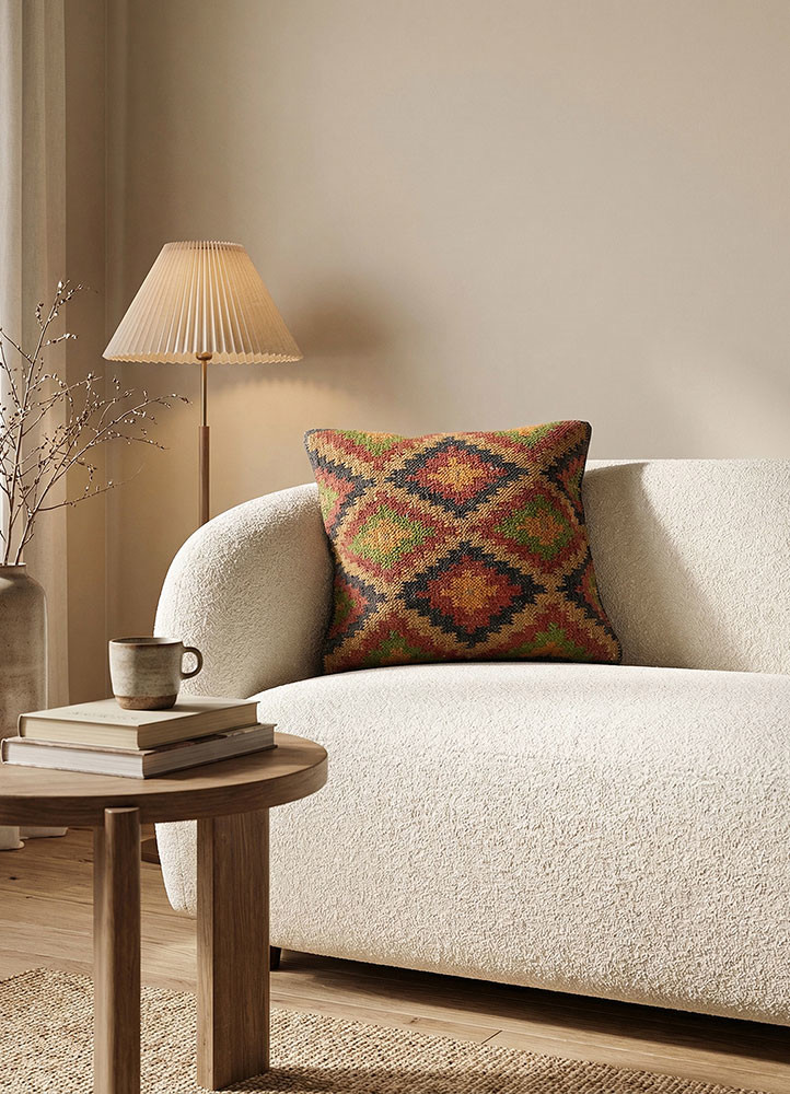 cushion grey and black jute and hemp cushion coverHome Textile - Rander