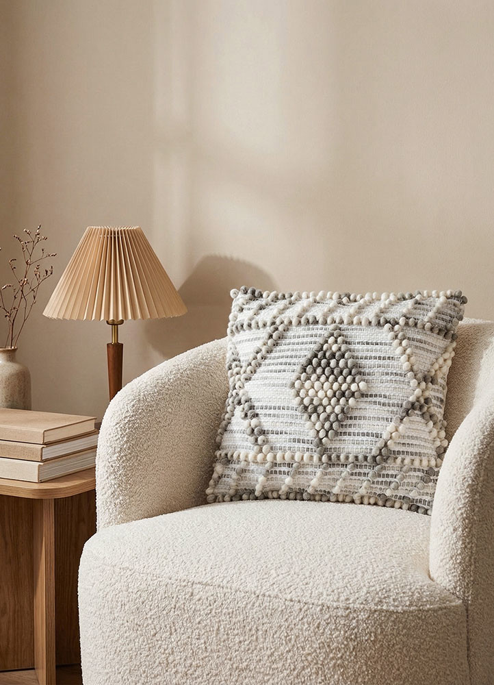 cushion ivory wool cushion coverHome Textile - Rander cushion ivory wool cushion coverHome Textile - Rander