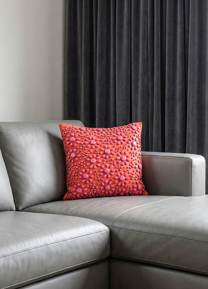 cushion red and orange wool cushion coverHome Textile - Rander