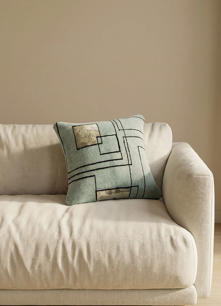 cushion blue wool and viscose cushion coverHome Textile - Rander