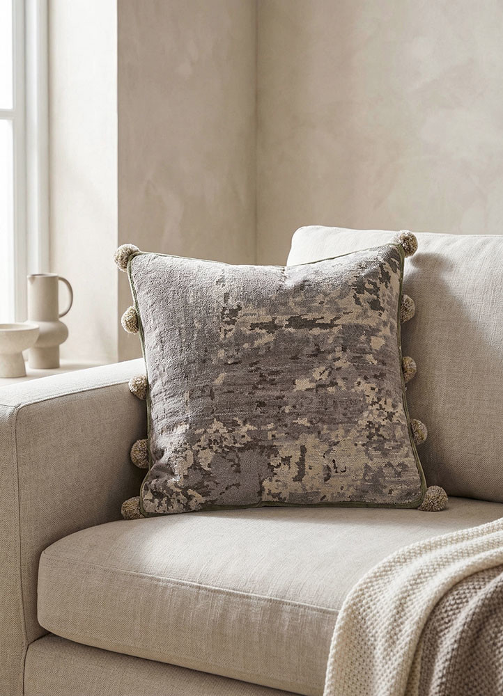 cushion grey and black wool cushion coverHome Textile - Rander