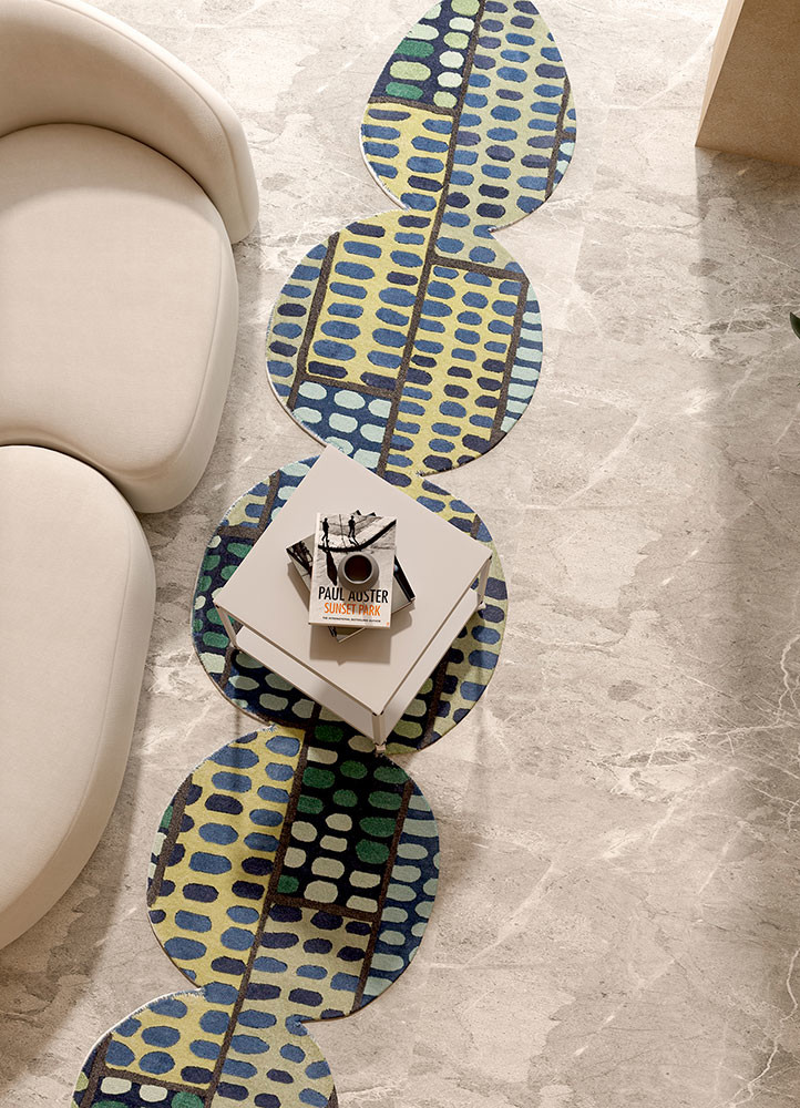 jaanwar blue wool hand knotted Rug - R&D/info