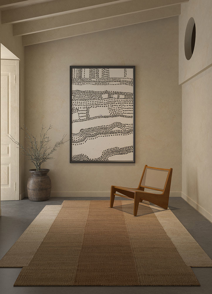 daaira beige and brown jute and hemp flat weaves Rug - R&D/info