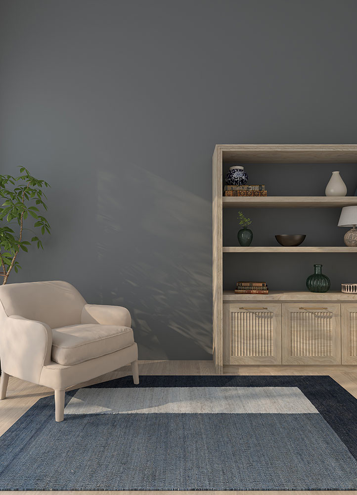 daaira blue jute and hemp flat weaves Rug - R&D/info