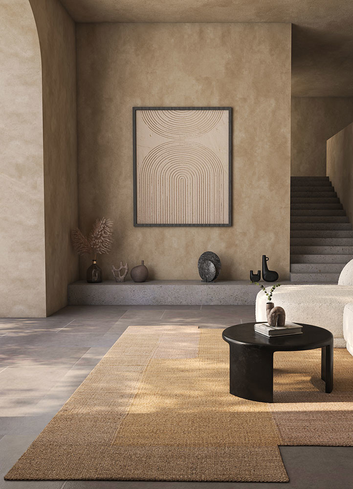 daaira beige and brown jute and hemp flat weaves Rug - R&D/info