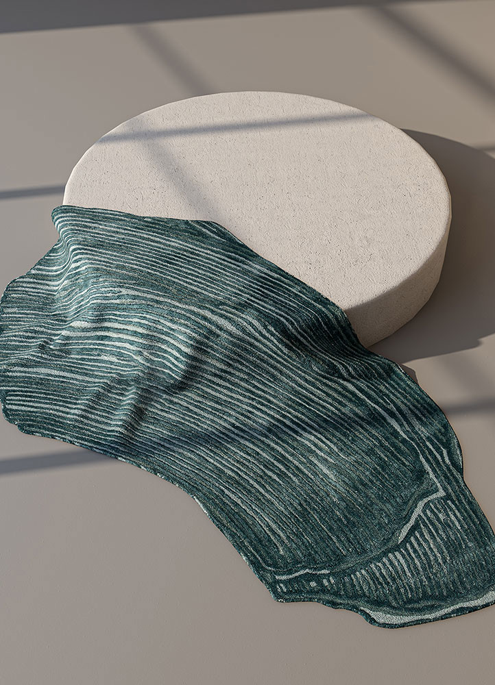 Lucid Blue Hand Tufted Wool & Viscose Rugs - Taq-1543 - Jaipur Rugs US Lucid Blue Hand Tufted Wool & Viscose Rugs - Taq-1543 - Jaipur Rugs US