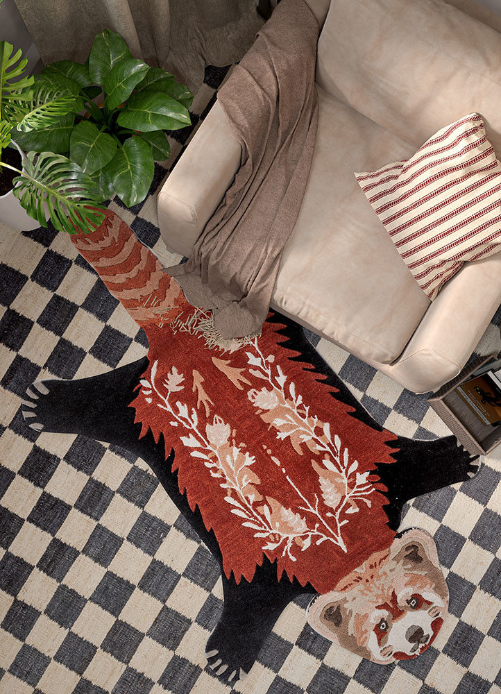 wild wanderlust grey and black wool and viscose hand tufted Rug - R&D/info