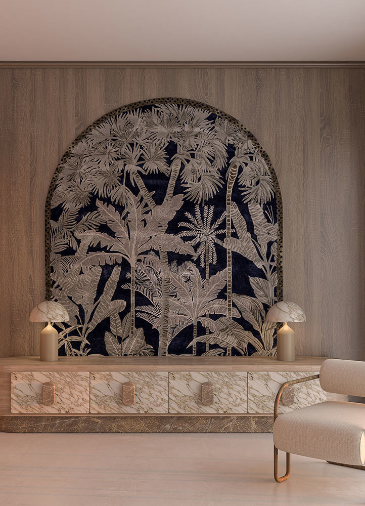 aurelia blue wool and viscose hand tufted Rug - R&D/info