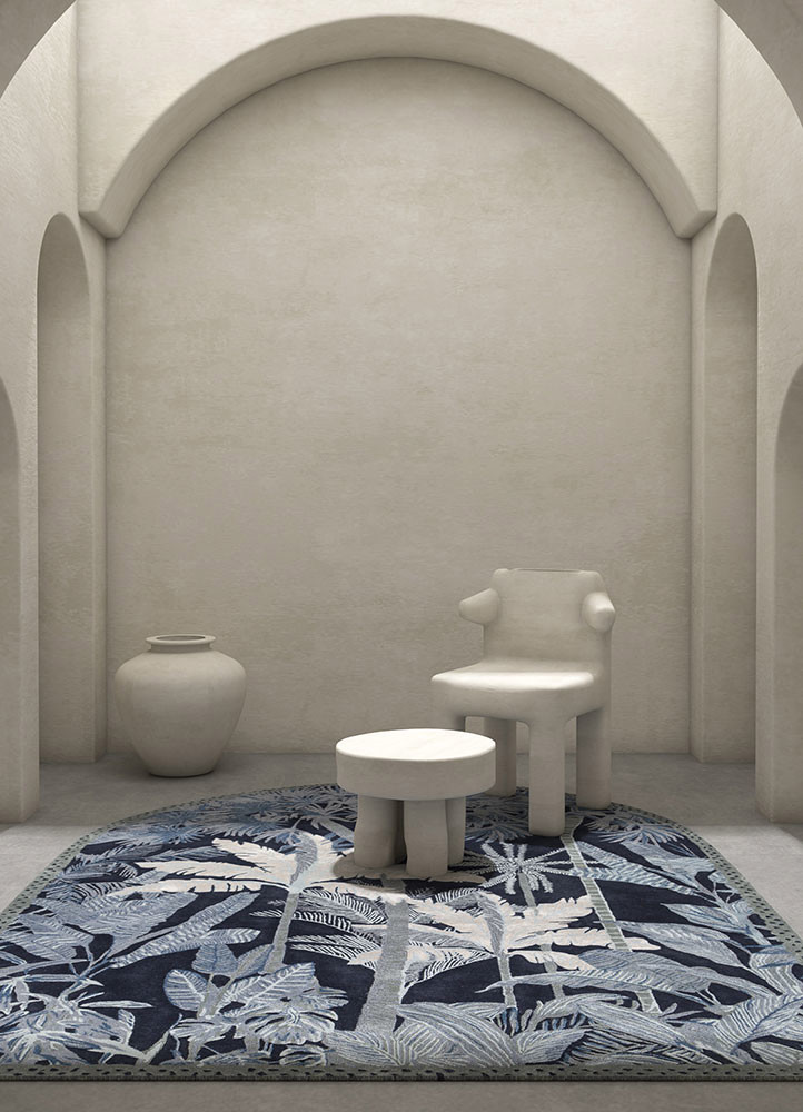 aurelia blue wool and viscose hand tufted Rug - R&D/info