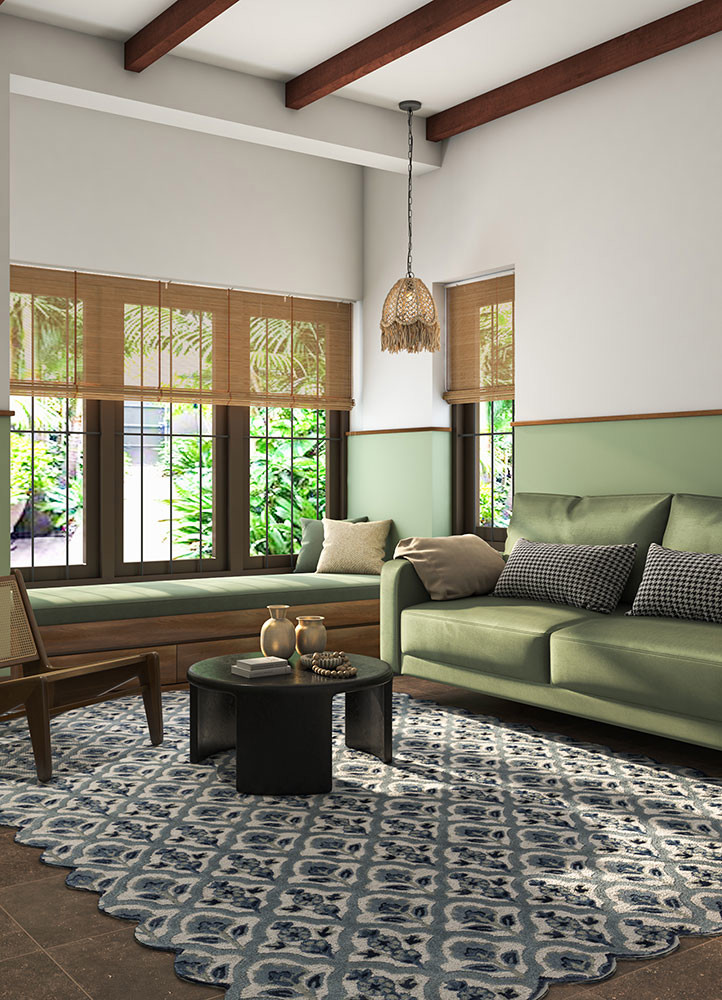 aurelia grey and black wool and viscose hand tufted Rug - R&D/info