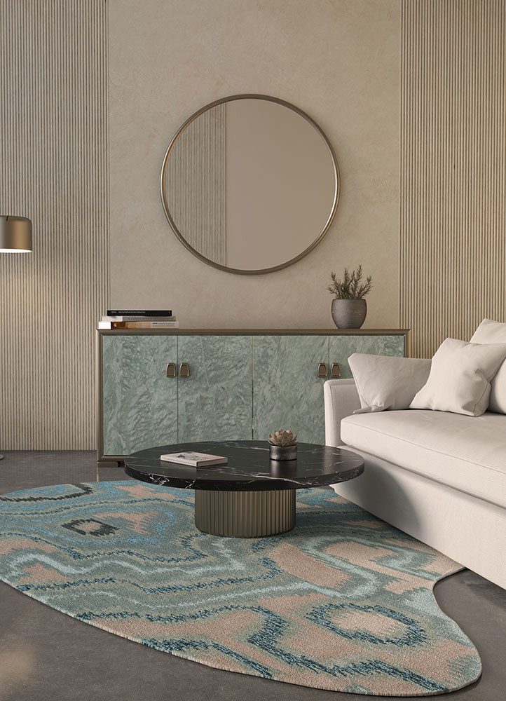 mythos blue wool and viscose hand tufted Rug - R&D/info mythos blue wool and viscose hand tufted Rug - R&D/info